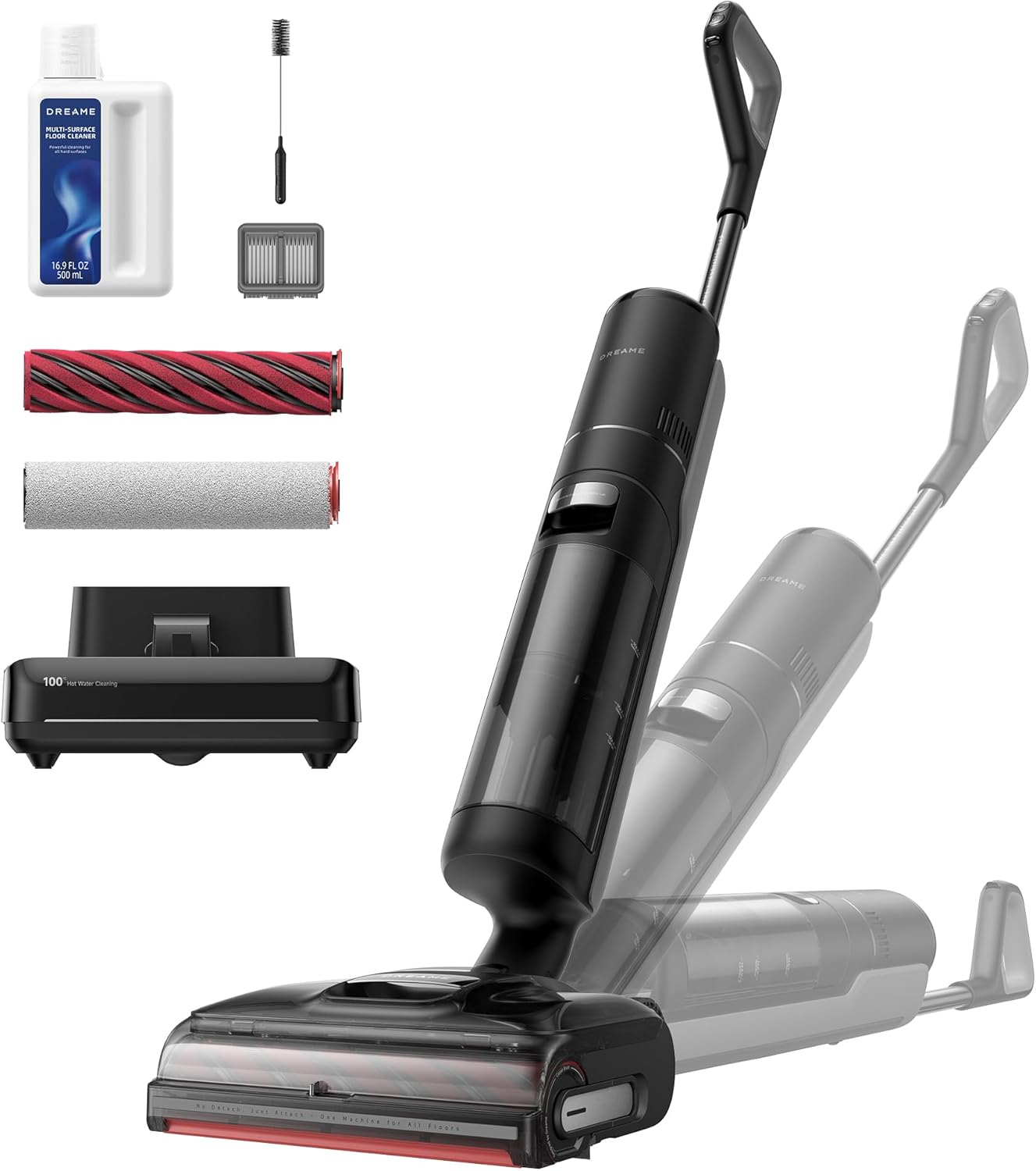 DREAME H15 Pro CarpetFlex aspiradora inalámbrica con mopa, aspiradora húmeda y seca con cepillos duales para pisos duros y alfombras, sin enredos