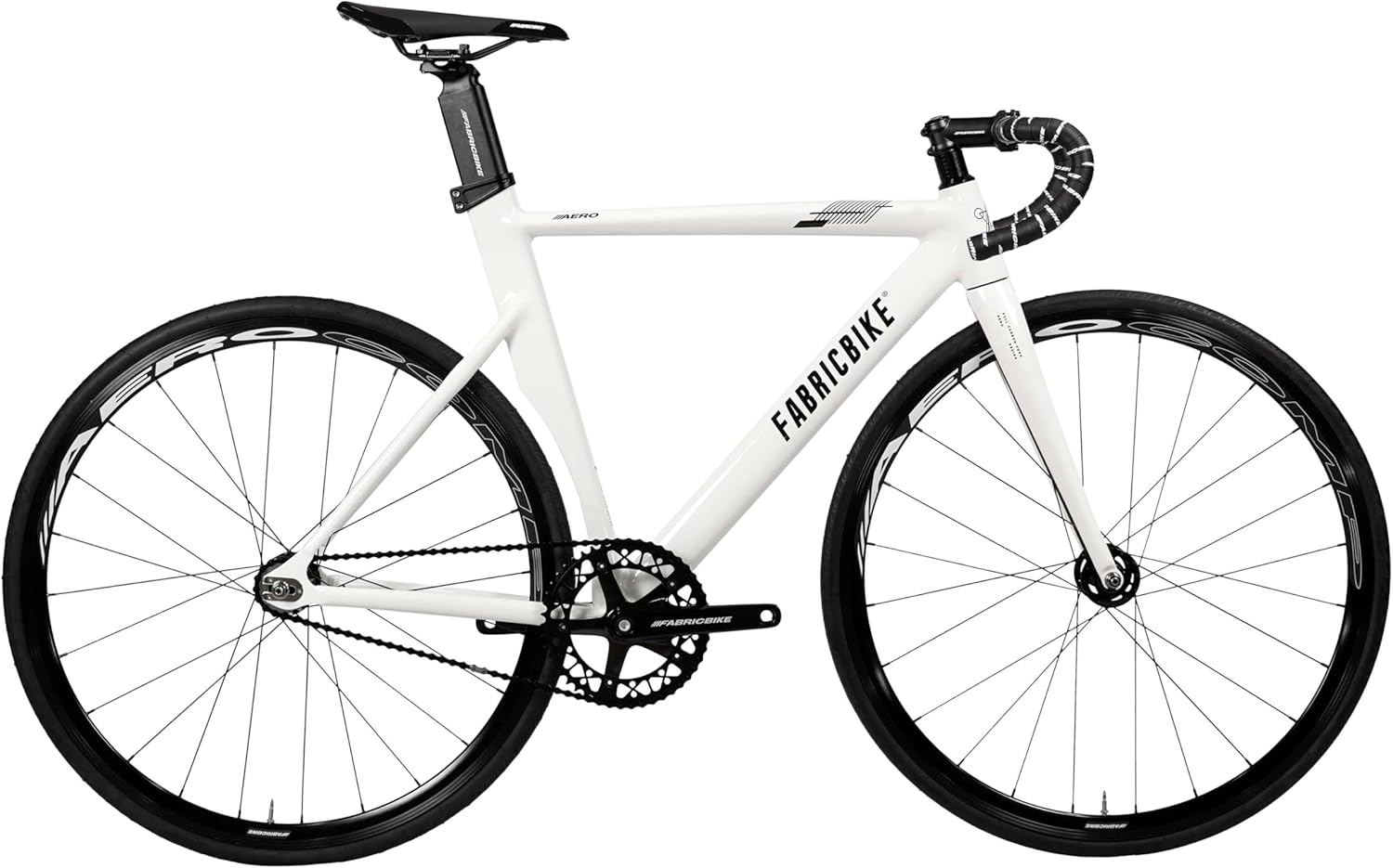 FabricBike Aero - Bicicleta de Piñón Fijo, Fixie Completa de Una Sola Velocidad, Cuadro de Aluminio